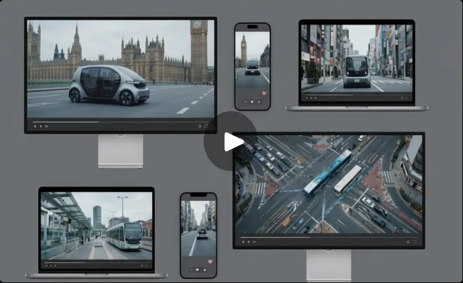 Mosaico de fotogramas del proyecto audiovisual para EIT Urban Mobility.