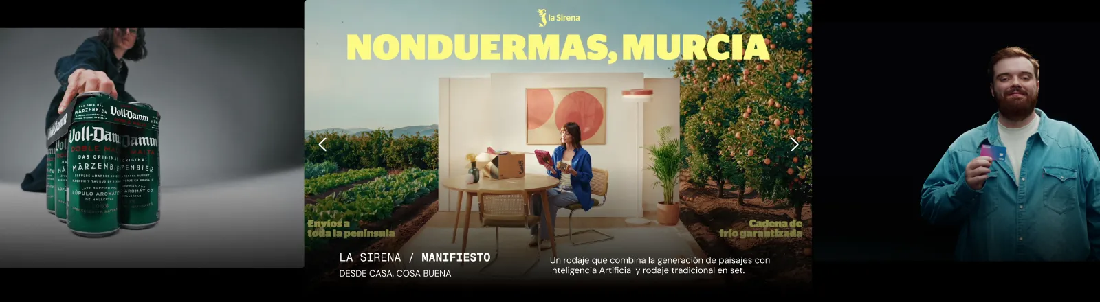 Carrusel de casos destacados: La Sirena «Nonduermas, Murcia», un rodaje que combina paisajes generados con inteligencia artificial y rodaje tradicional en set.
